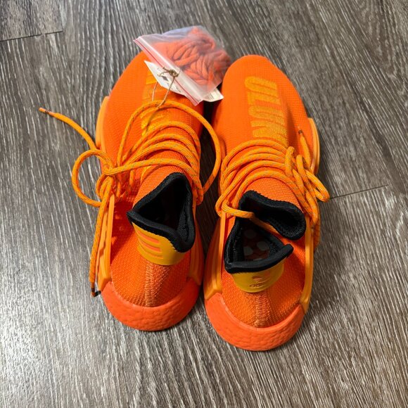 Adidas Pharrell Williams HU NMD GY0095 Orange Ubuntu Size 9.5 New w/ Box - Picture 2 of 11